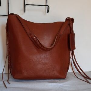 Ralph Lauren Tan Leather Hobo Bag